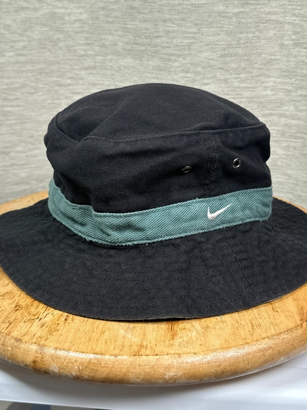 Vintage Y2K Nike x Tiger Woods Slate Green Black Bucket Hat Unisex Medium